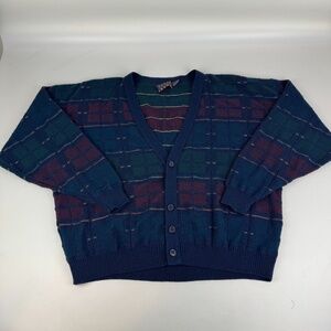 Vintage American Priority Mens Size 3XL Cardigan Grandpa Sweater *Read